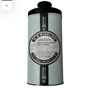 New unopened C.O. Bigelow Medicated Herbal Foot Powder